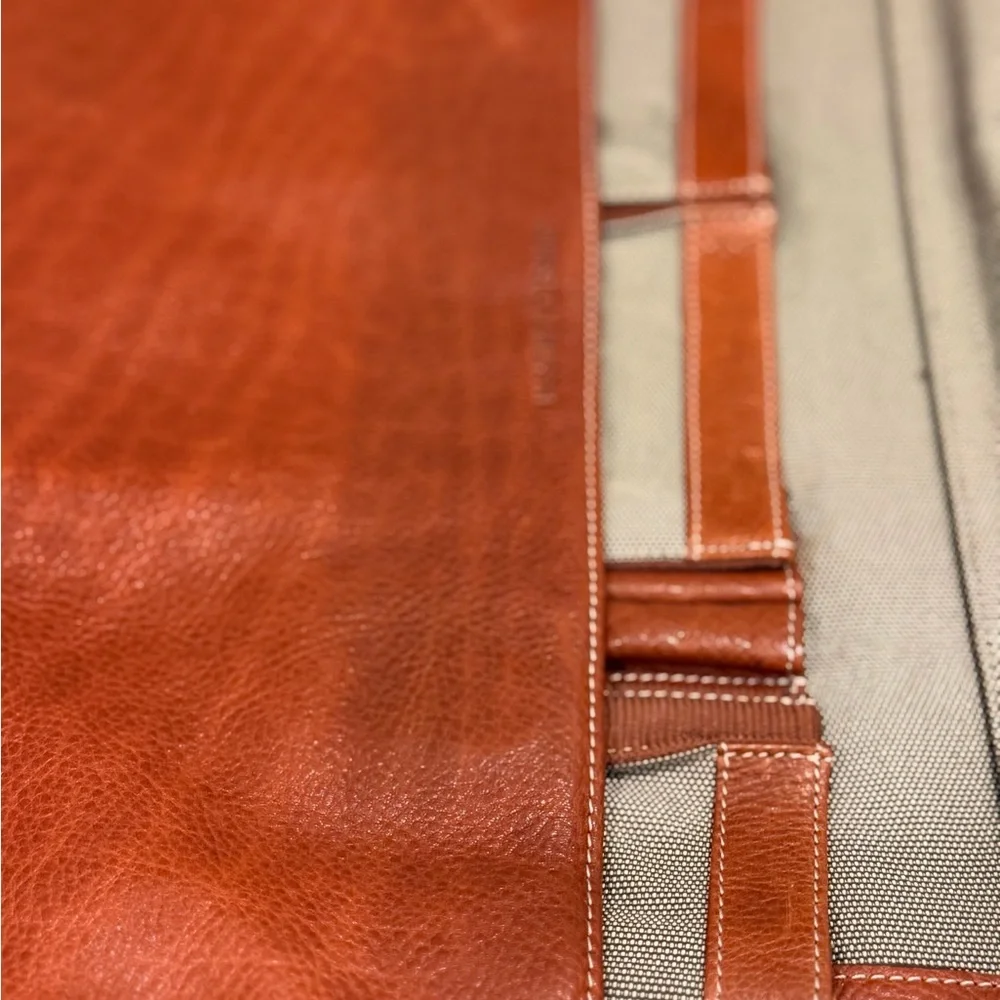 Johnston & Murphy Tan Leather Laptop Bag